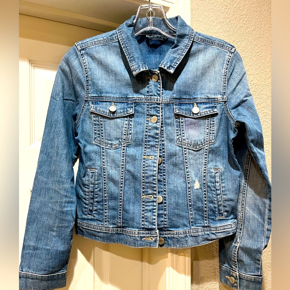 Vintage Gap Embroidered Jean Jacket Sz XXS